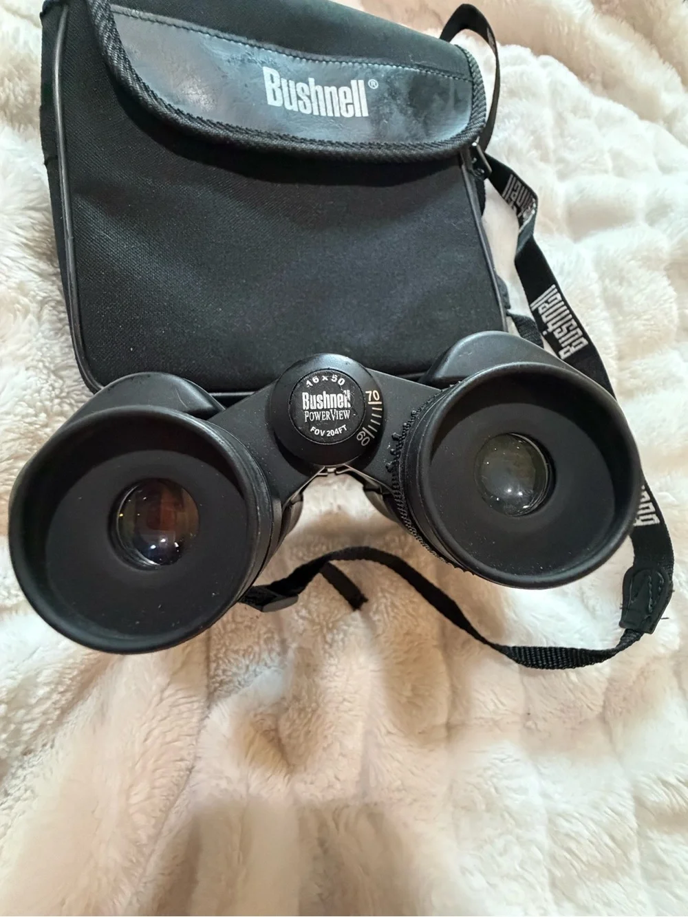 Bushnell Black Binoculars with Carry Case and Neck Strap